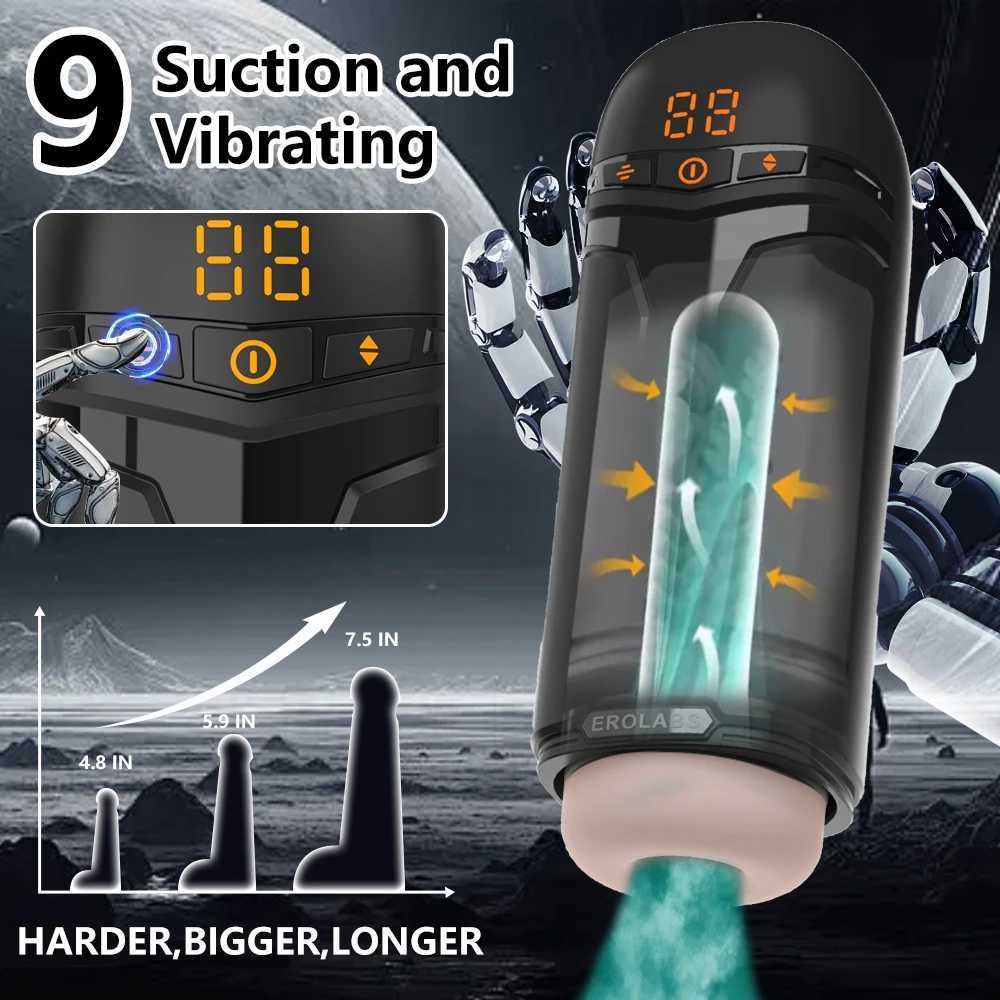 5 in Male Electric Masturbation Cup App Control Telescopic Real Oral Vagina Sucking Blowjob Machine Sex Toys For Men Adults W250621