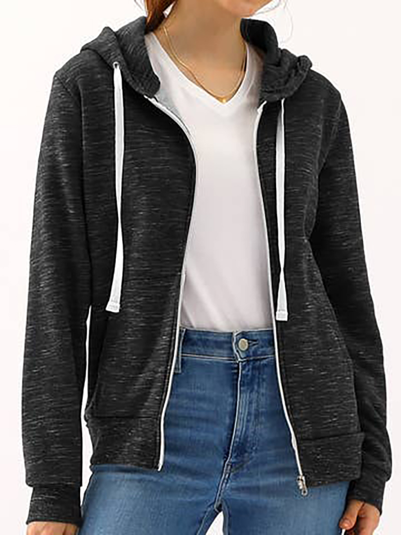 Women's lightweight zipper hooded fashion jacket new sales