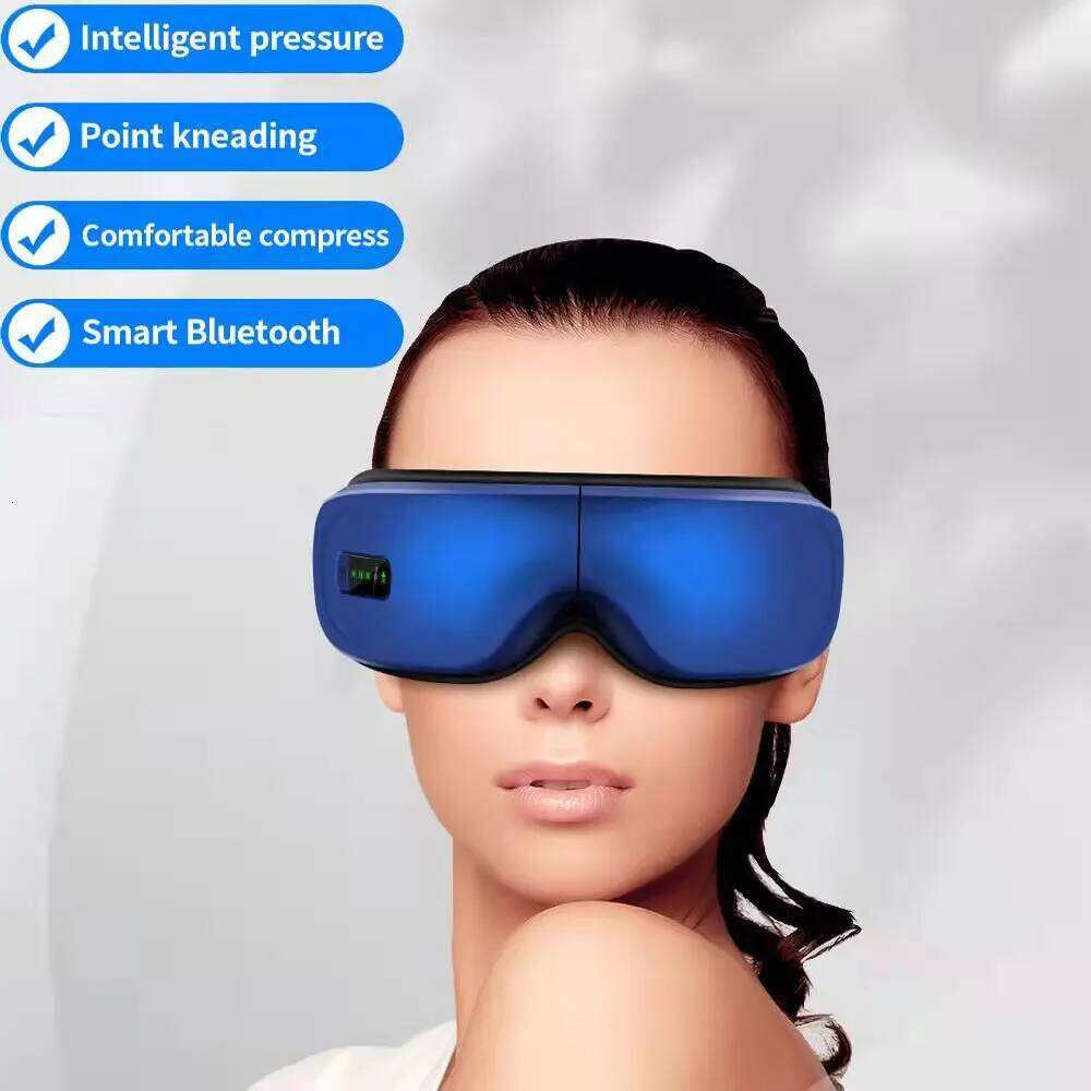 Electric Bluetooth Therapy Massager Music Massage SPA Collapsible Air Pressure Heating Eye Fatigue Relieve Rechargeable