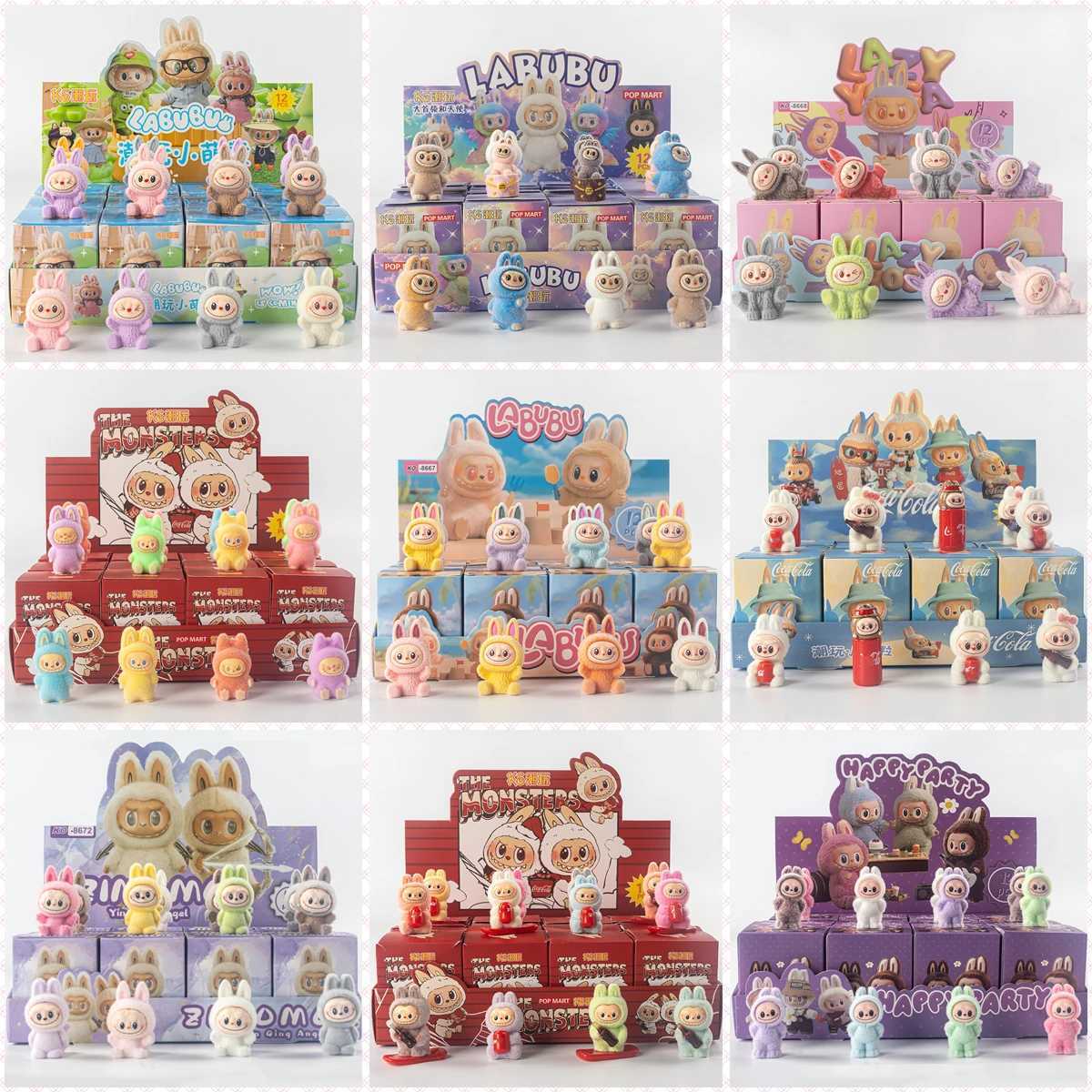 12pcs/Set Labubu Blind Box Toys Mini Cute Anime Figures Ornaments Dolls Fans Kids Christmas Birthday Gift Z250620