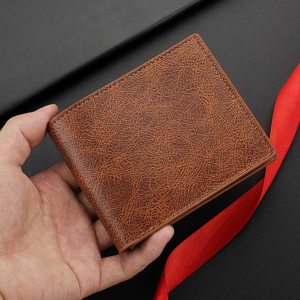 Mens FAshion Business Short Wallet Multi Card Slot Horizontal Soft PU Leather Mens Wallet Z250621