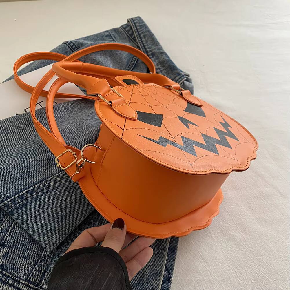 Shoulder Women Pumpkins Crossbody PU Leather Adjustable Strap Top Handle With Zipper Hobo Bag For Work Travel