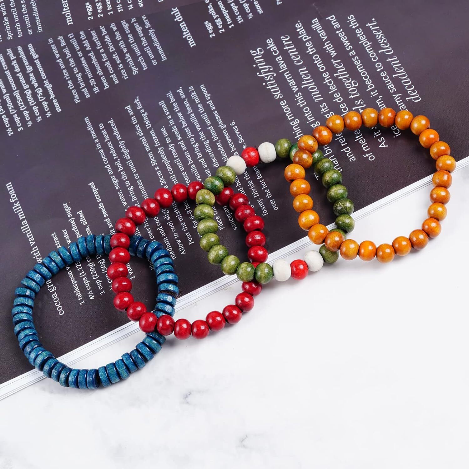 Zen Wooden Beaded Bracelet Bangle Elastic Stretch Bracelet Set for Men and Women Elastic Prayer Beads for Meditation Buddha Tibetan Bracelet 8mm Beade