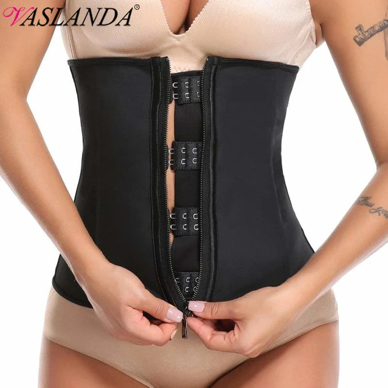 Women Waist Trainer Corset Slimming Body Shaper Trimmer Belt Latex Sauna Sweat Girdle Weight Loss Shapewear Fat Burning Cinchers 250617