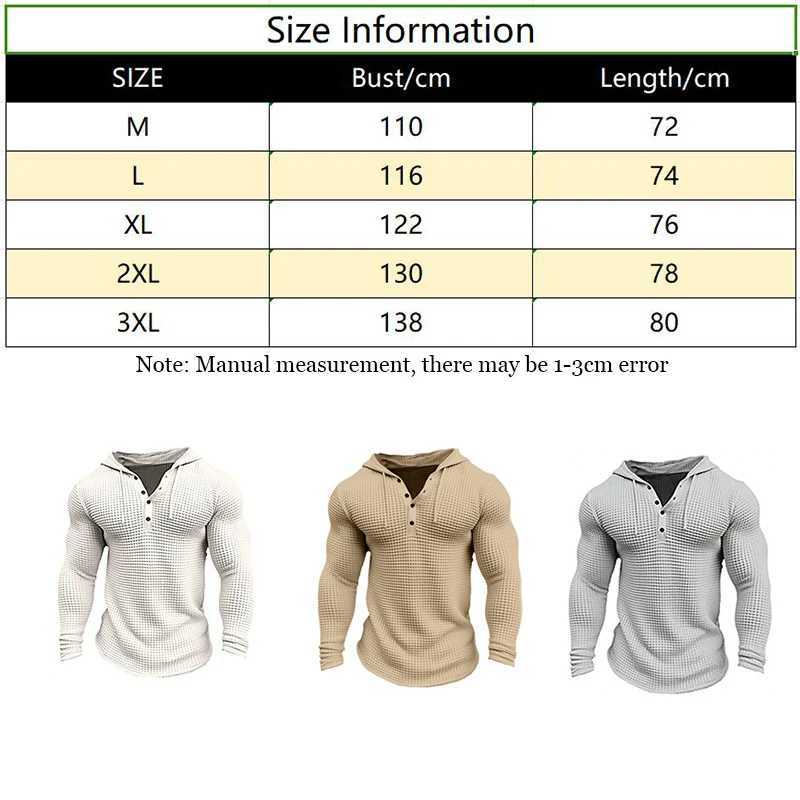 Mens Pullover Casual Long Sleeve T-shirt Waffle Slim Tops sweat-shirt Solid Color Comfortable Mens Outdoor Streetwear M-3XL Z250621