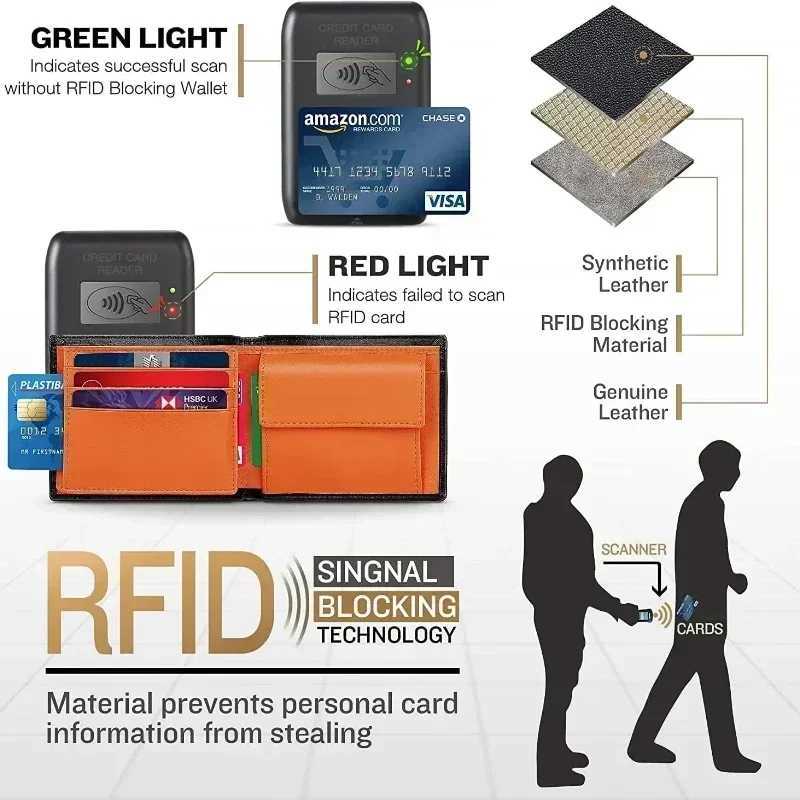 Short Genuine Leather Mens Wallets Classic Slim Solid Purse Card Holder Coin Pocket RFID Fashion Quality Z250621