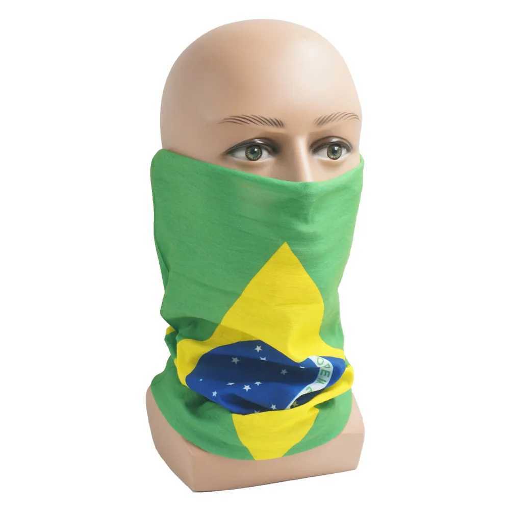 South America National Flags Bandana Breathable Cycling Neck Gaiter for Men Chile Colombia Brazil Women Hiking Headwear SnoodXJ250620