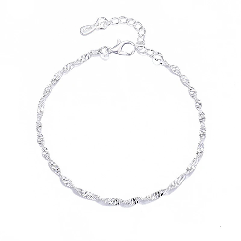 Fashion Twisted Weave Chain For Women Anklet 925 Sterling Silver Anklets Bracelet For Women Foot Jewelry Anklet On Foot 250617