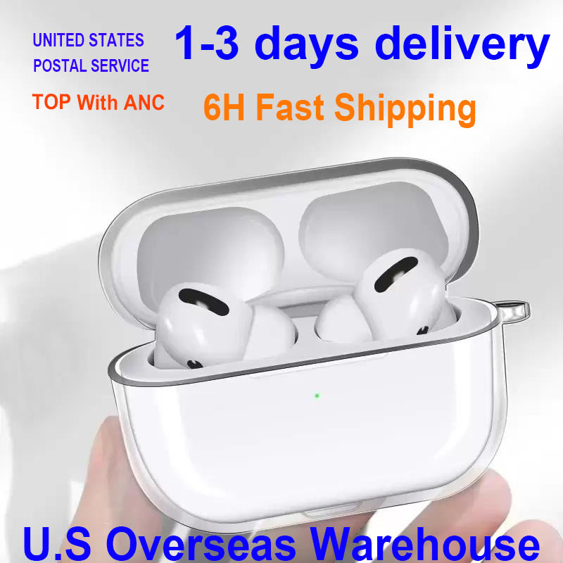 USA Stock for pro2 With ANC pods 4 pro 2nd air 3 pros max Headphone Accessories Solid Silicone Protective Earphone Cover Wireless Charging Cases