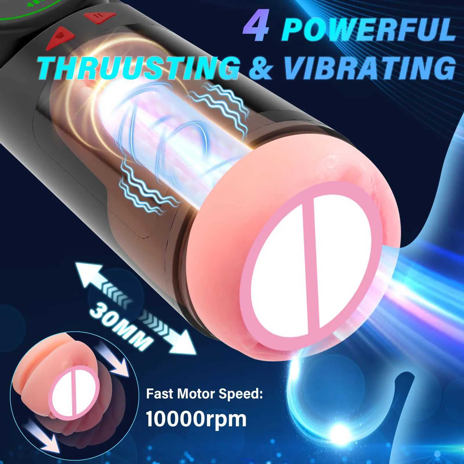 Realistic Vagina Automatic Male Masturbator Pocket Pussy Thrusting Sucking Blowjob Penis Vibrator Massager Adult Sex Toys 8 W250621