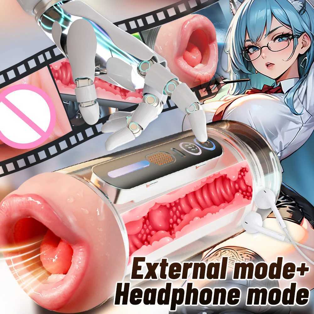 Adult Toys for Men Automatic Male Masturbator Cup Pocket Vagina Pussy Prostate Massager 2 In Sex Machine Male Sex Toys W250621
