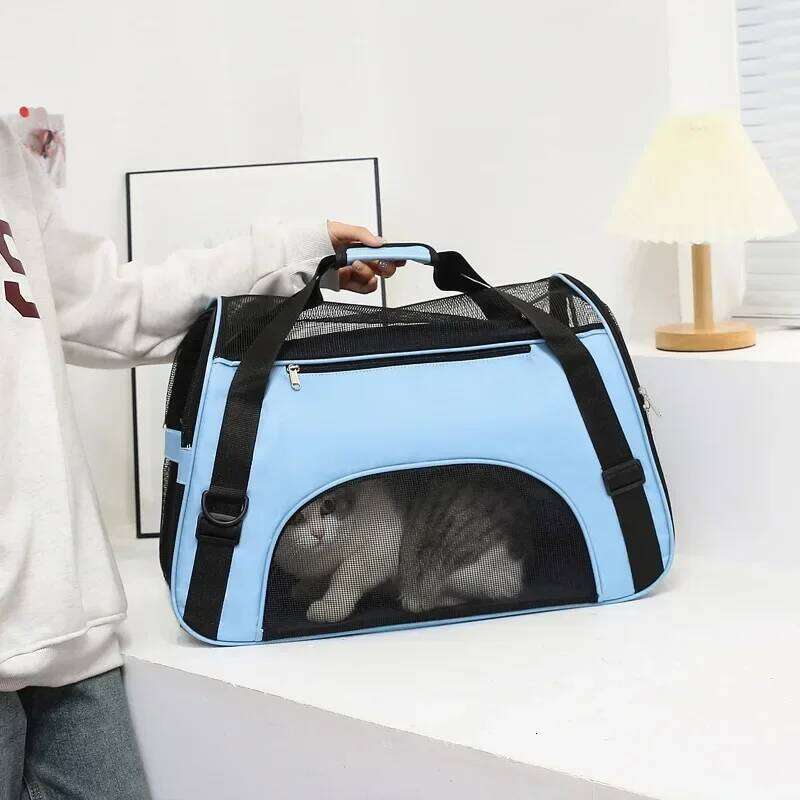 Designer Bag Cat Portable Dog Mesh Breathable Carrier Bags For Small Dogs Foldable Cats Travel Pet Bag Handbag
