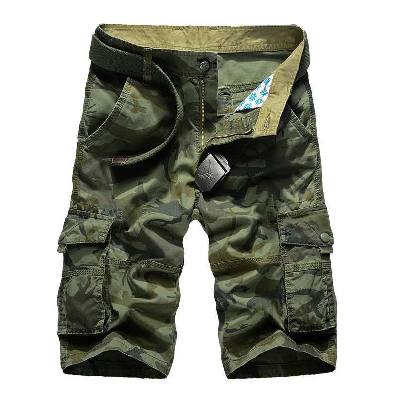 Mens Cargo Shorts Cotton Relaxed Camouflage Camo Cargo Short Summer Mens Camouflage Shorts Casual Multi Pocket Beach Work Short W250621