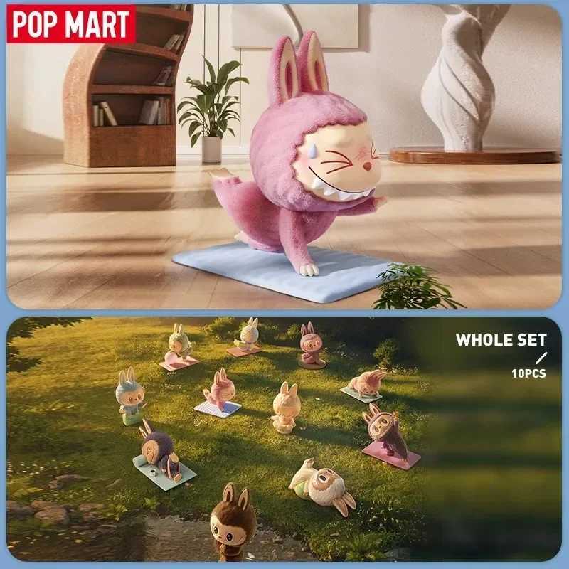 LABUBU THE MONSTERS Lazy Yoga Series Blind Box Toys Kawaii Anime Action Figure Caixa Caja Mystery Box Dolls Girls Gift X250621