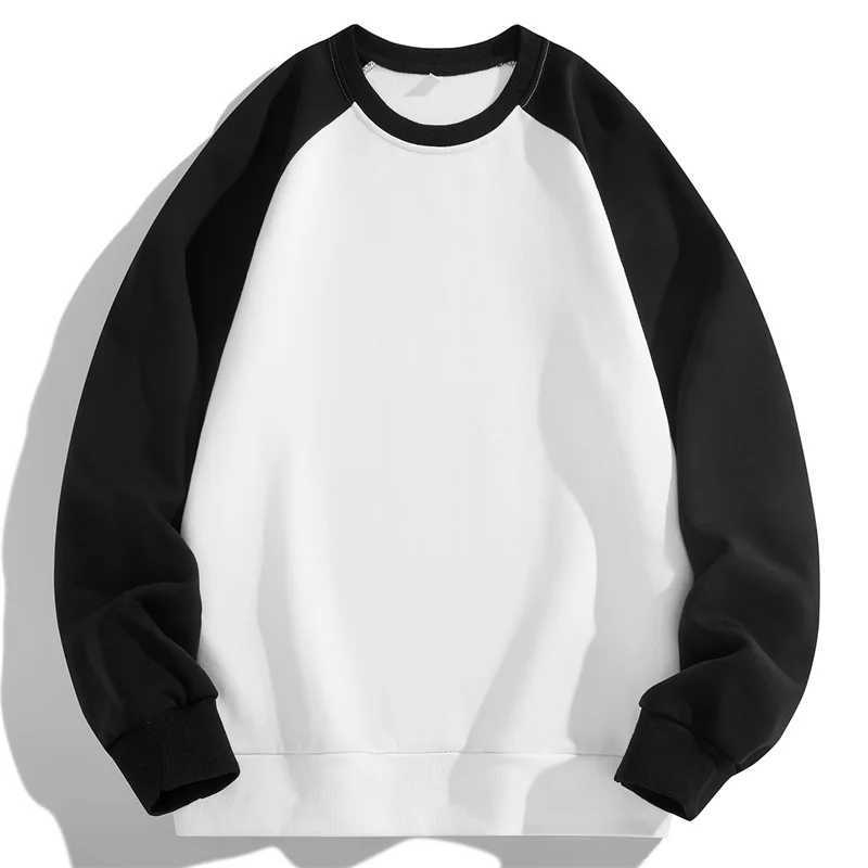 Spring Autumn Mens Sweatshirts Fashion Patchwork Long Sleeve O-Neck Loose Streetwear Pullovers Casual Hoodies Sweatshirt Men XJ250621