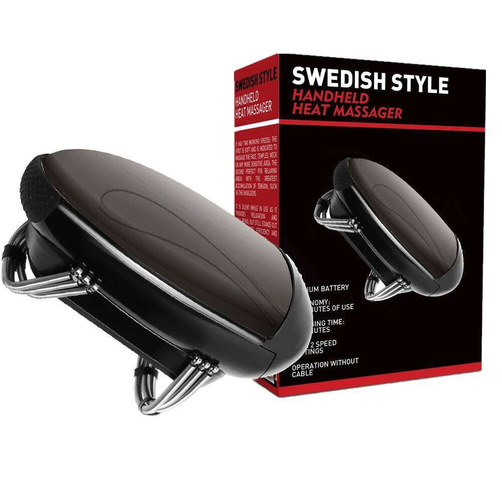 Professional Vibration Barbershop Cordless Handheld Heat USB Charging Body Neck Back Head Face Massager