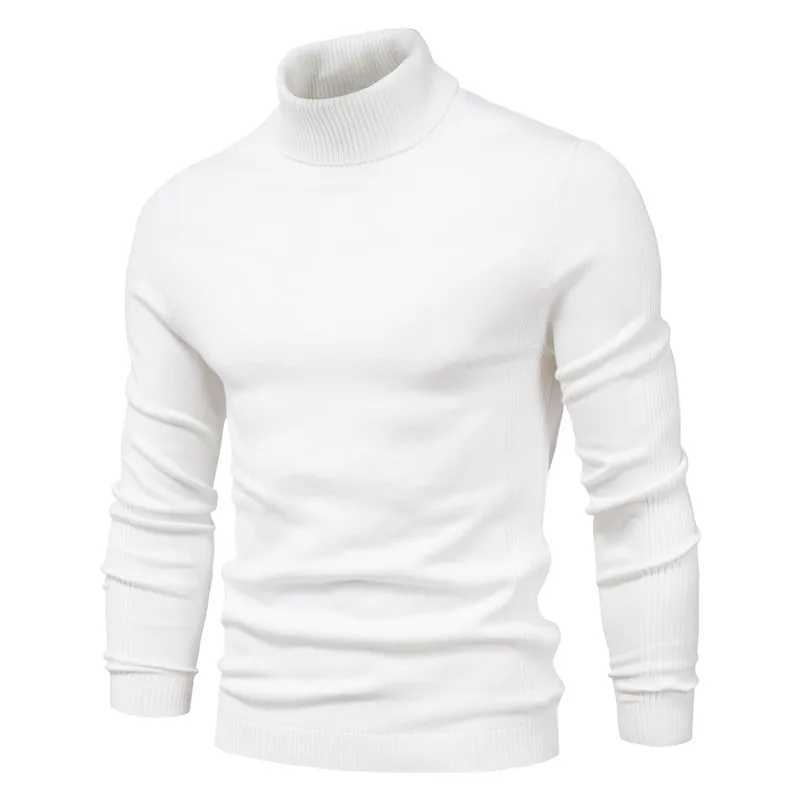New Quality Winter Mens Sweaters Casual Turtleneck Thick Pullovers Solid Color Warm Slim Fit Turtleneck Sweaters Pullover Men Z250621