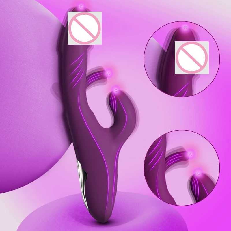 Adult product manufacturer women charging G-spot tapping simulation vibration massage AV stick masturbation vibration flirting W250621