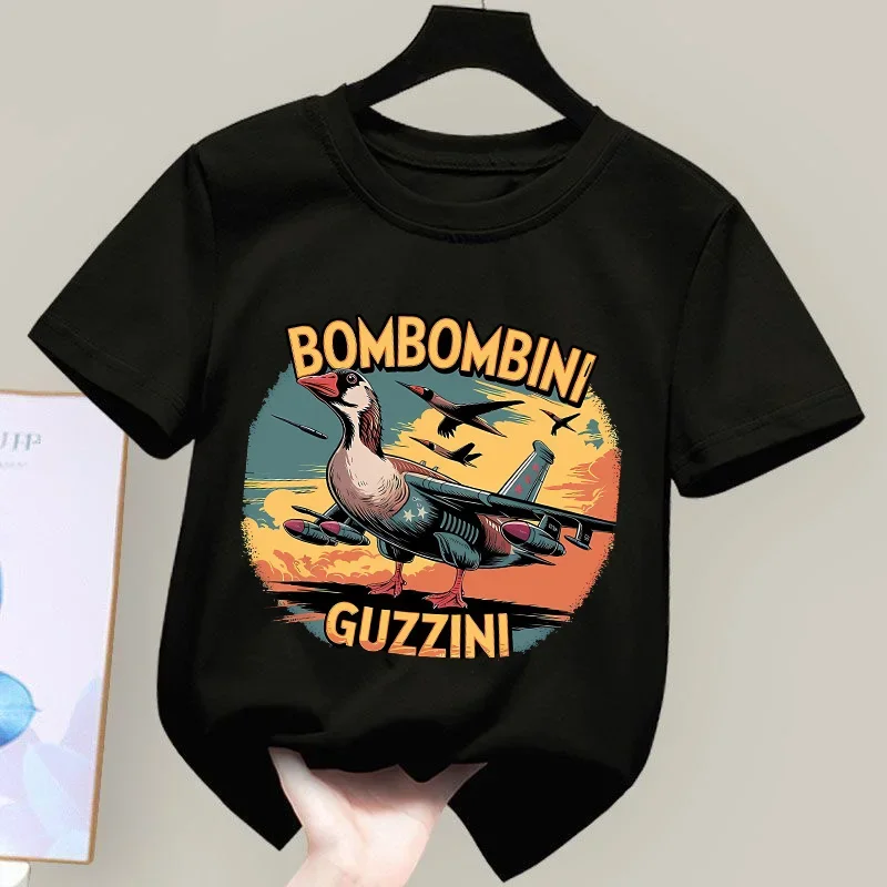 T-shirt Tralalero Tralala CottonTungtung Sahur Brainrot Kids Anime Tees Boy Girl Summer Short Sleeve Tops Children Clothes Gift