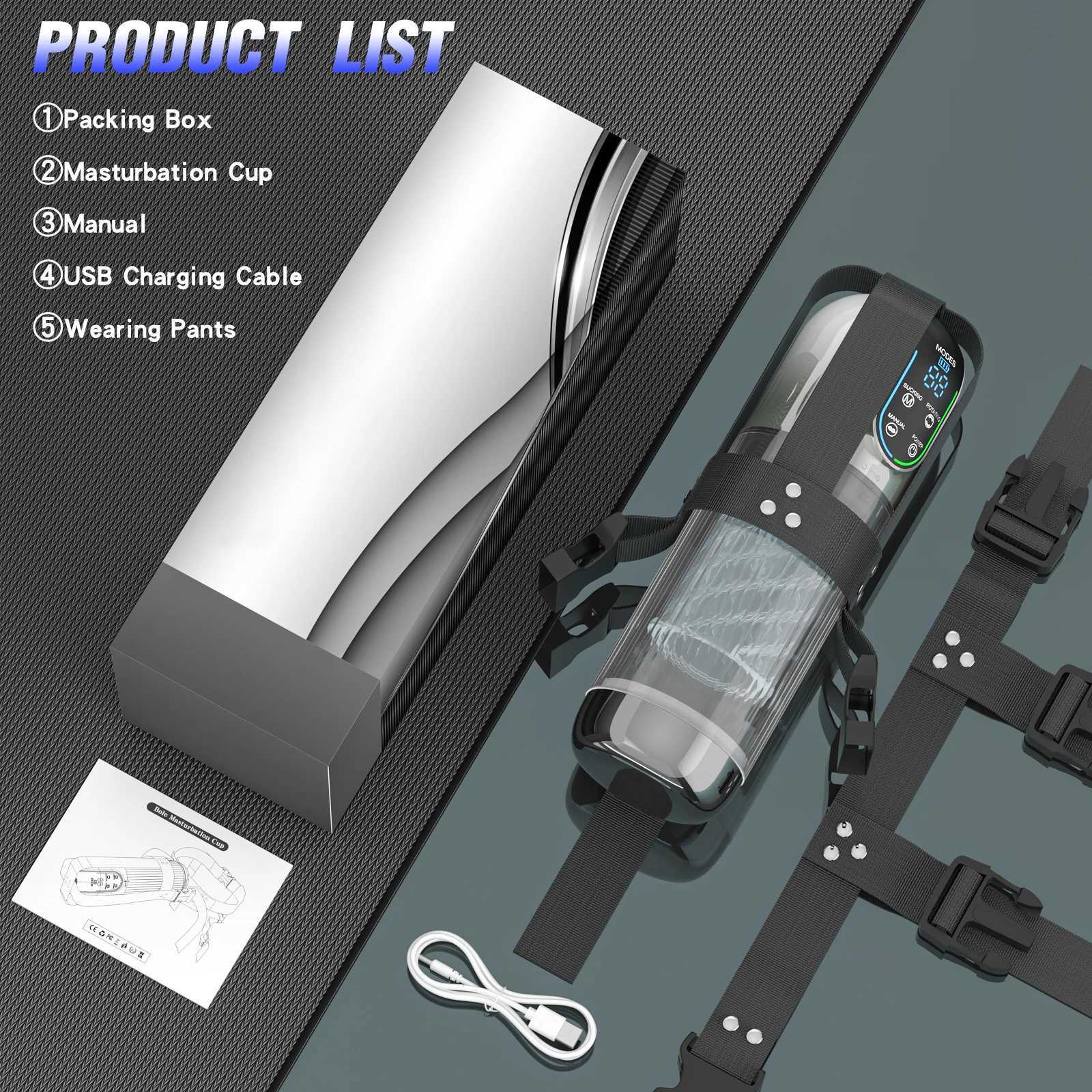 Mens Electric Masturbation Device Automatic Sucking Male Penis Exercise Electric Telescopic Adult Products W250621