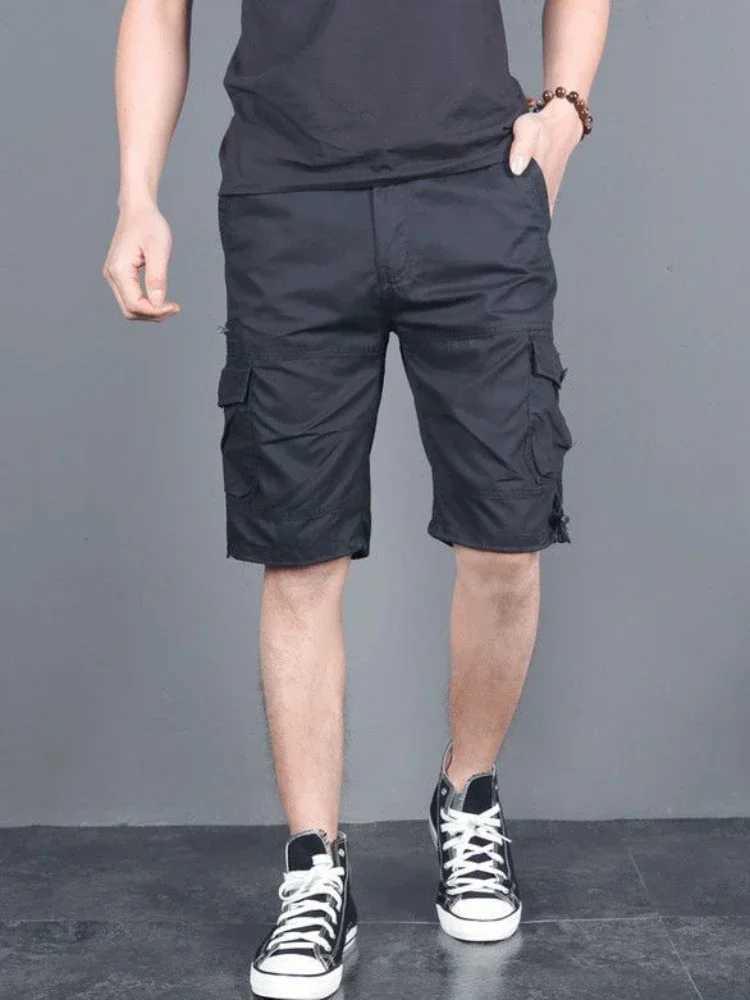Mens Cargo Shorts Multi Pocket with Zipper Male Short Pants Hiking Beautiful Popular Cotton Clothes Luxury Summer Jorts New In W250621