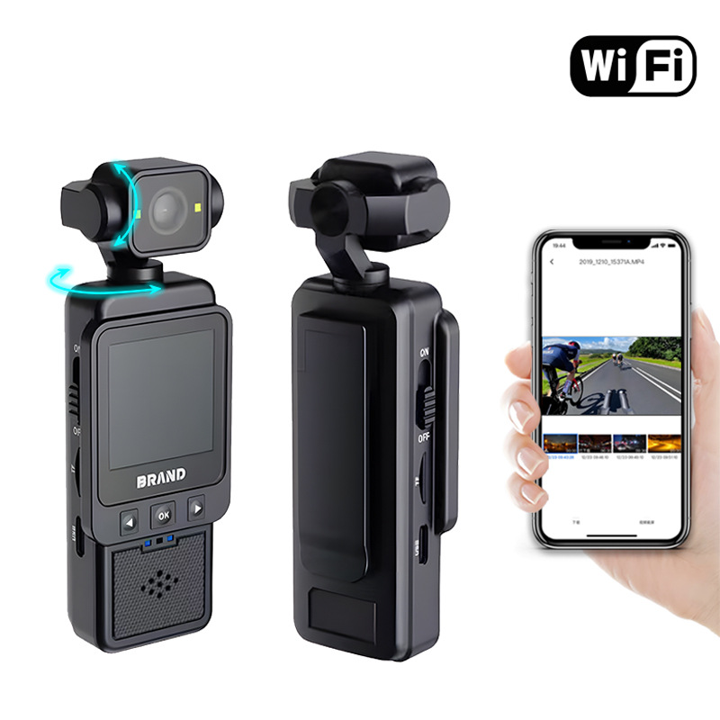 360 ° rotating high definition handheld anti-shake sports camera outdoor camera portable video artifact law enforcement recorder