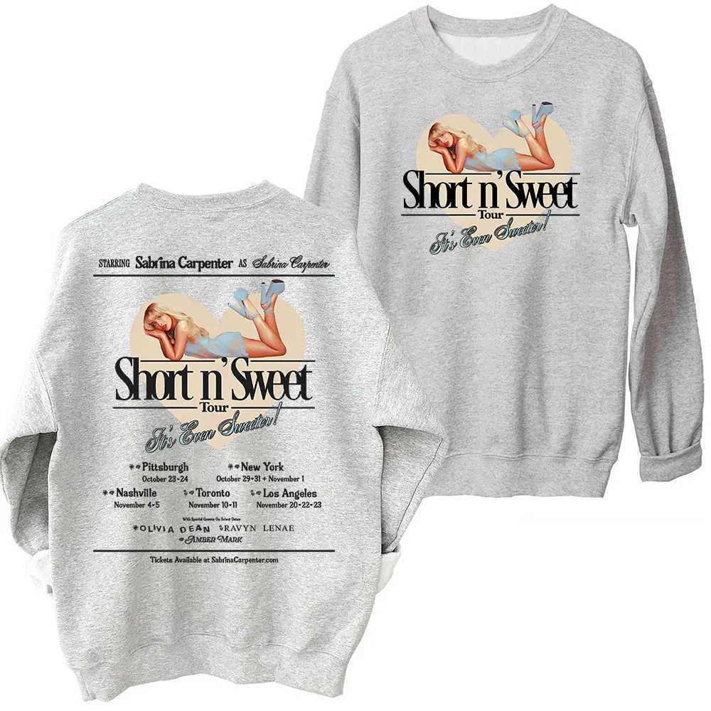 Sabrina Carpenter Tour 2025 Sweatshirt Harajuku Round Neck Long Sleeve Oversize Sweatshirt XJ250621