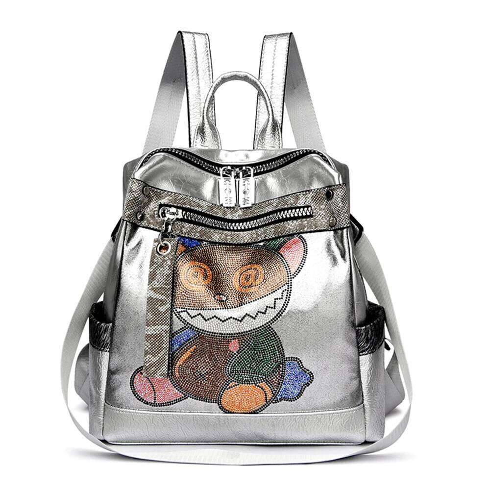 High Quality Women's Designer Dia Printing Backpacks Fashion Large Capacity Bookbag Travel Bag Female Mochilas Mujer