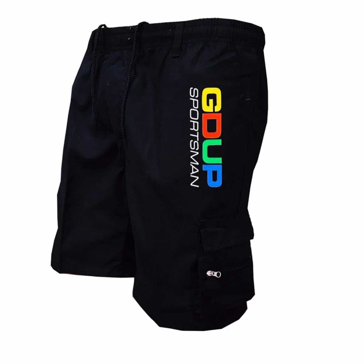 2025 Summer Mens Casual Work Pants Shorts Loose with Multiple Pockets and Elastic Waist for Fashionable Outdoor Sports Wear W250621