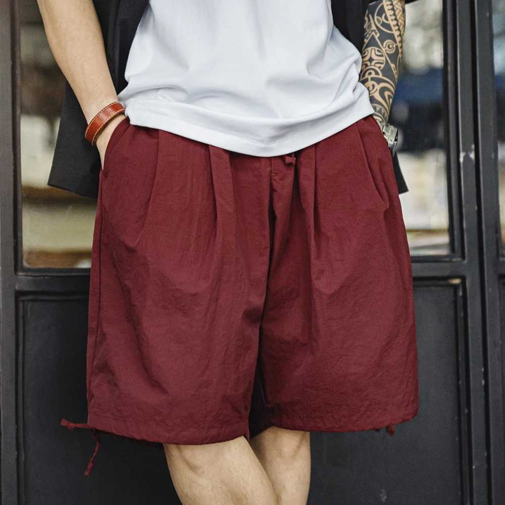 Maden Casual Navajo Embroidered Shorts Loose Fit Beach Thin Pants with Elastic Waist Pockets Cargo Short for Mens Summer Bottom W250621