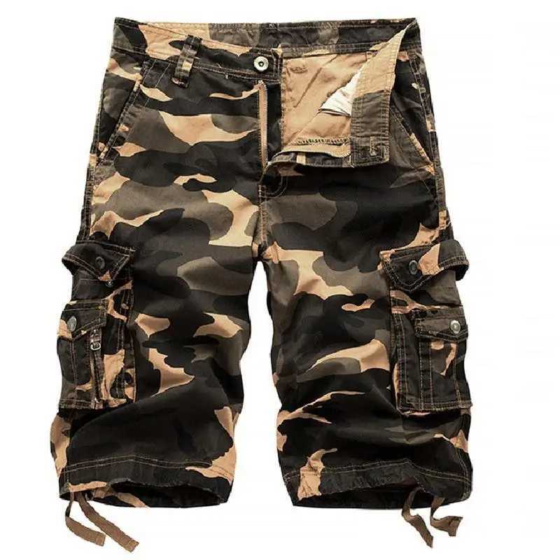 Multicolor Outdoor Large Size Loose Multicolor Camouflage Pants Casual Beach Shorts Cargo Shorts Summer Streetwear Men Capris W250621