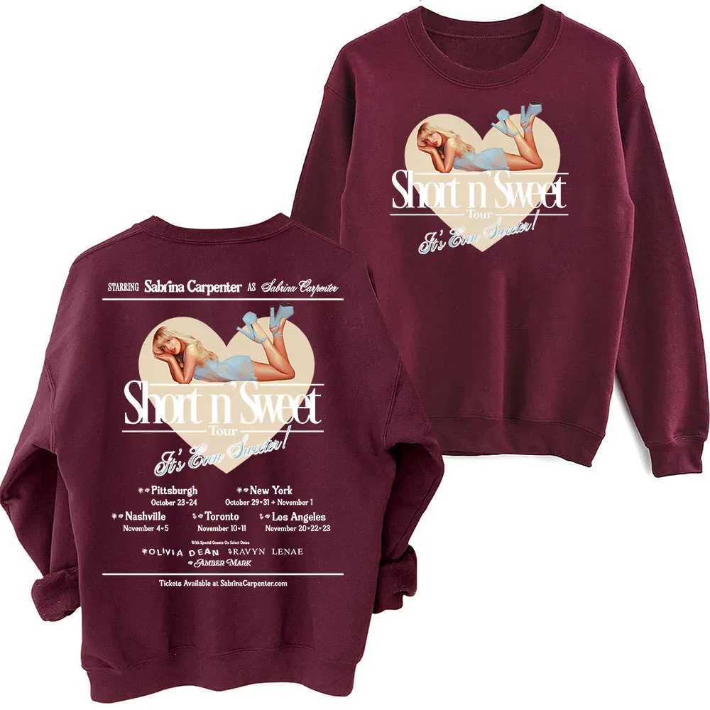 Sabrina Carpenter Tour 2025 Sweatshirt Harajuku Round Neck Long Sleeve Oversize Sweatshirt XJ250621