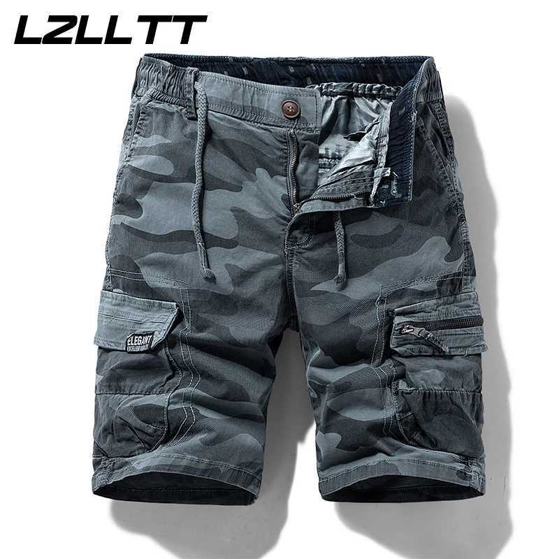 New Summer Men Cotton Cargo Camouflage Shorts Men Clothing Casual Breeche Bermuda Beach Jogger Shorts Male Hot Dropshipping W250621
