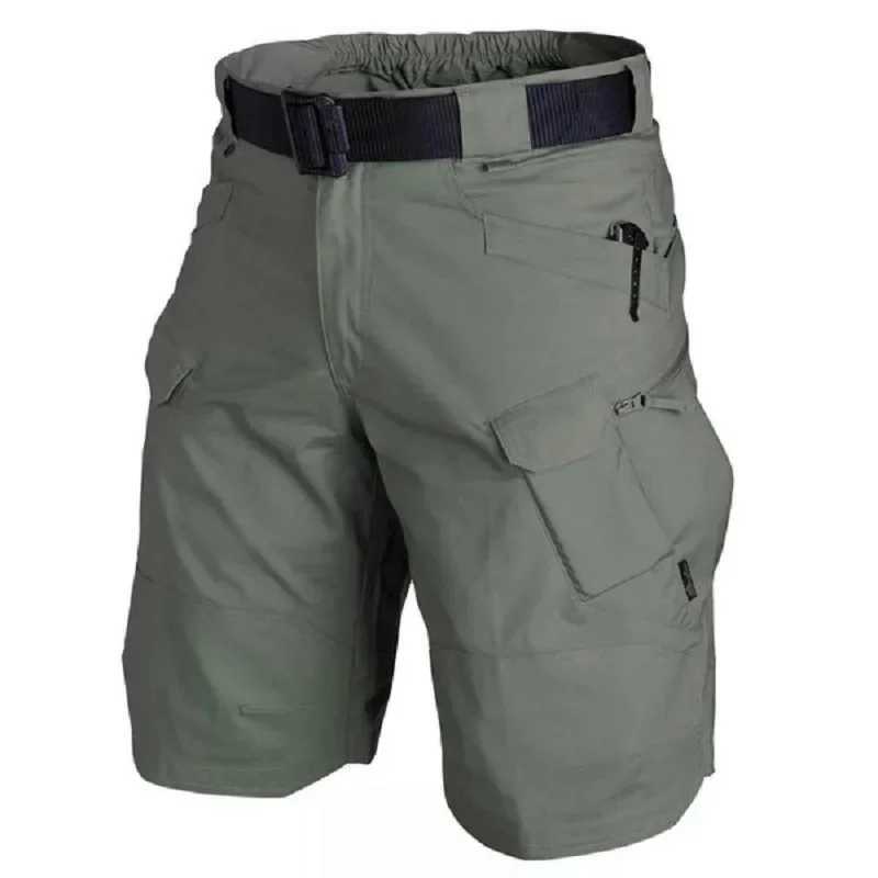 Summer Outdoor Tactical Cargo Shorts for Men - Waterproof Multi-Pocket Plus Size Hiking and Camping Urban Shorts W250621