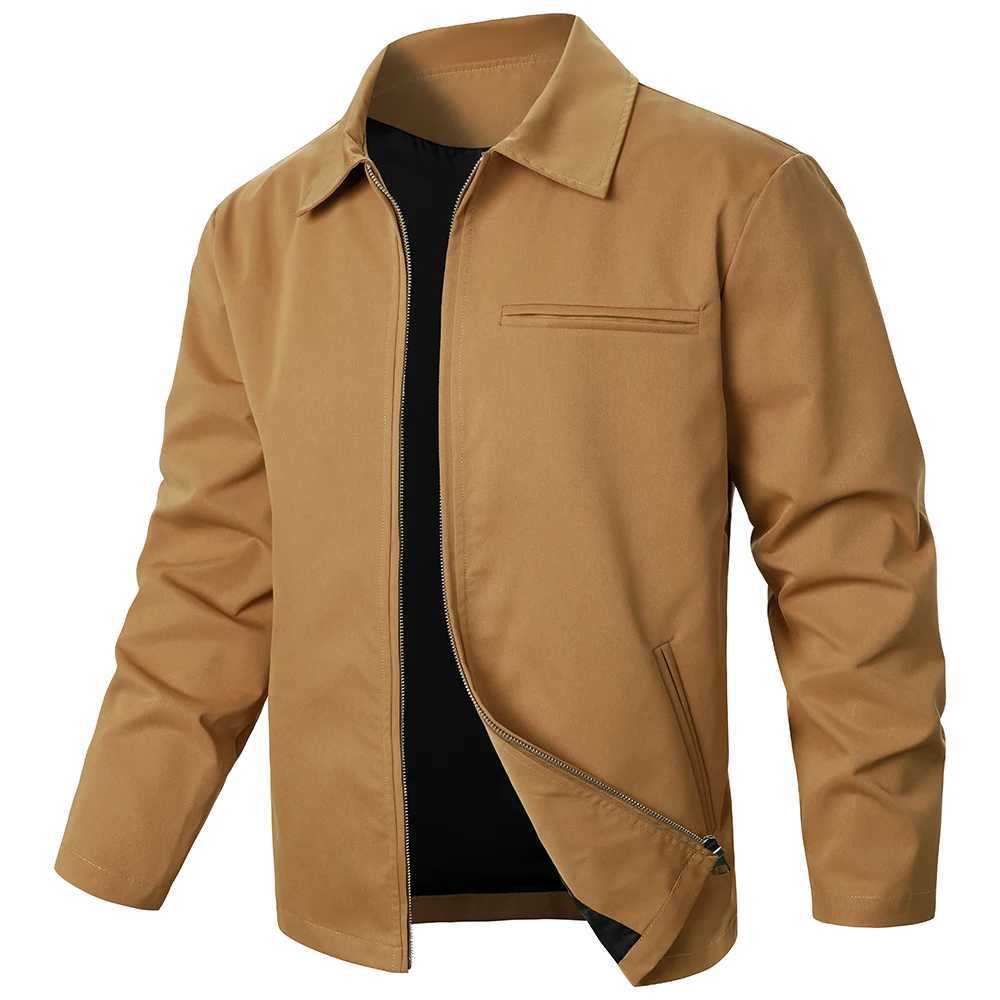 Mens Jacket Solid Color With Zipper Windproof Fashion Mens Coat Outdoor Sports Street Casual Style Mens Top Jacket Mens Coat XJ250621