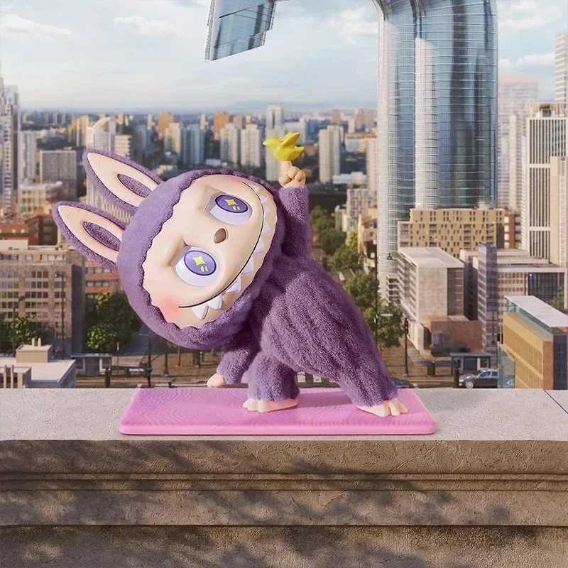 LABUBU THE MONSTERS Lazy Yoga Series Blind Box Toys Kawaii Anime Action Figure Caixa Caja Mystery Box Dolls Girls Gift X250621