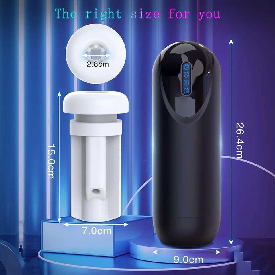 3-in- Masturbator Vibration Thrust Suction Real Vaginal Oral Sex Masturbation Cup Sex Toys Male Adult Products W250621