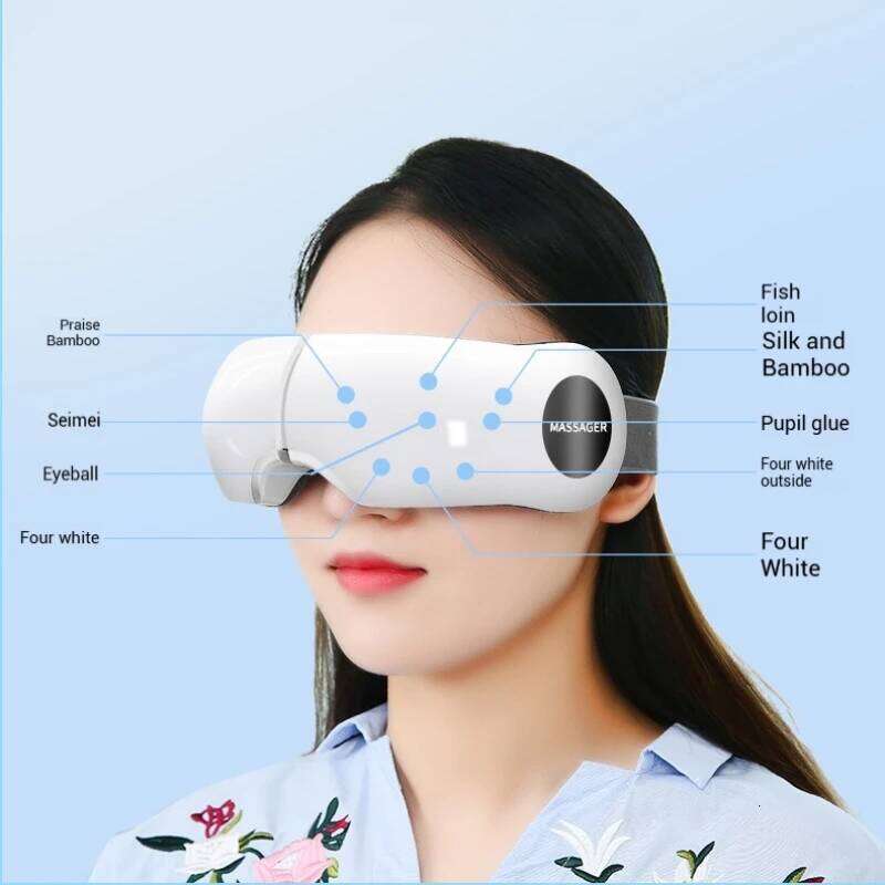 Electric Massager Hot Compress Vibration Massage Bluetooth Music Relief Stress Fatigue Relax Foldable Eye Care Smart Glasses