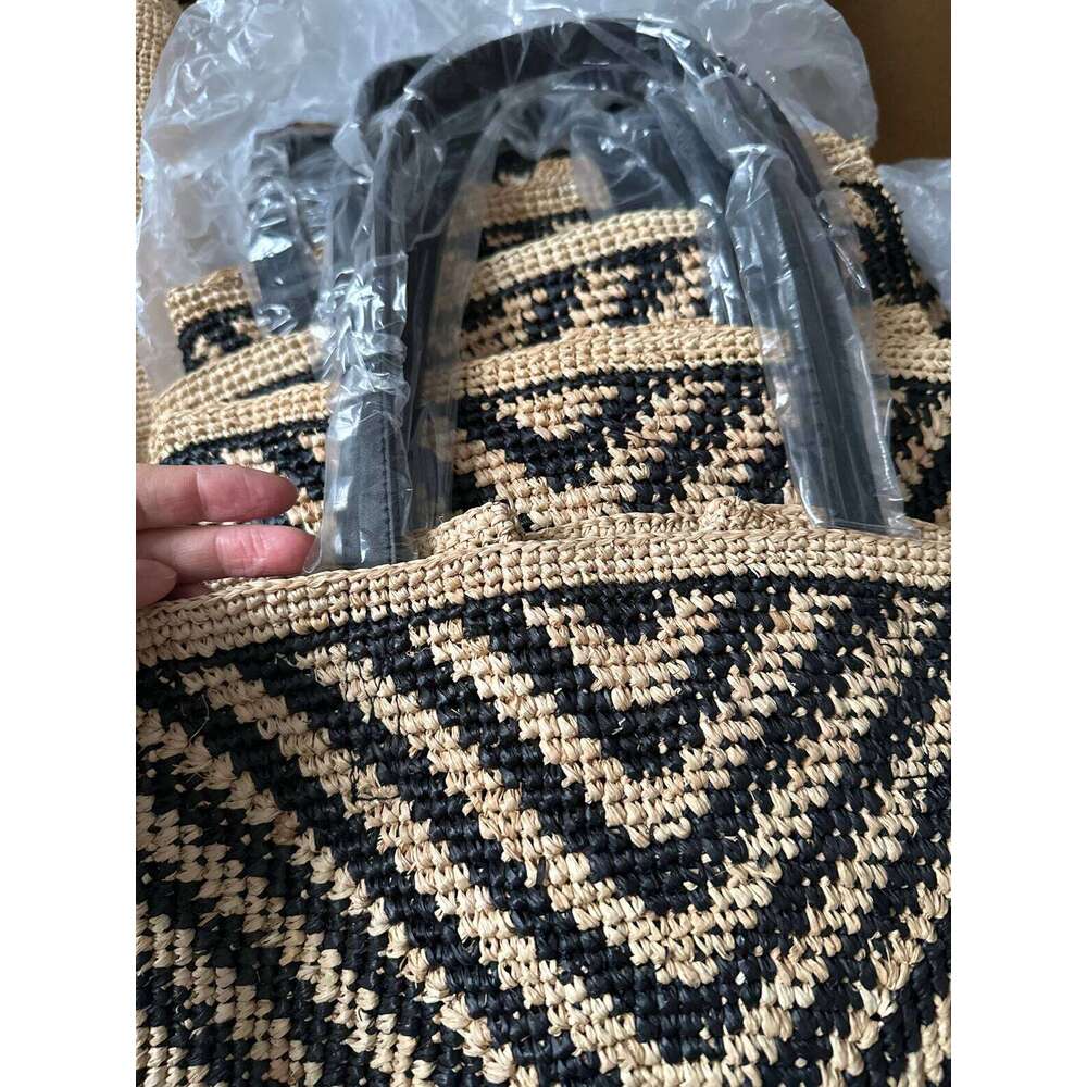 Classic Fashion Lafite Straw Woven Underarm Casual Women's Tote Street Shopping Shoulder Bag