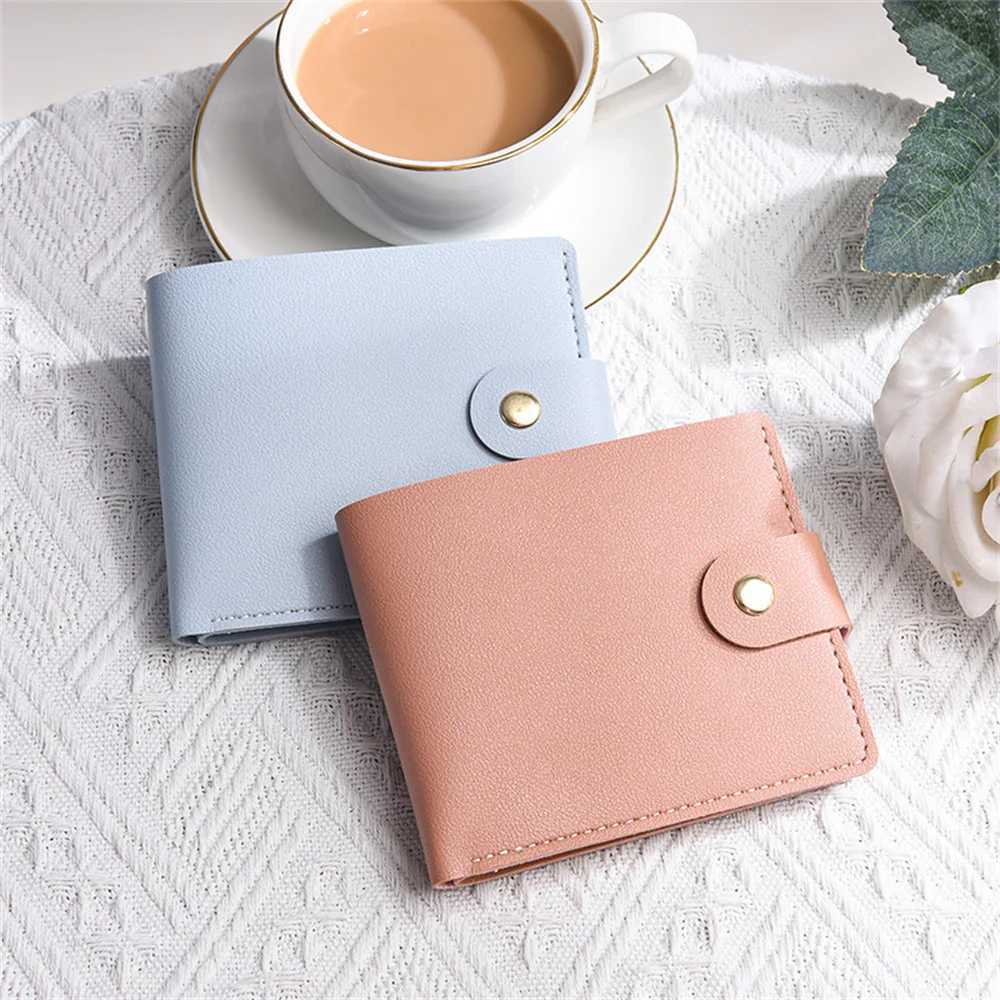 PU Leather Small Short Wallet Bag Multi Card Holder Students Ultra-thin Cowhide Coin Purse Clip Clutch Pouch for Men Women Z250621