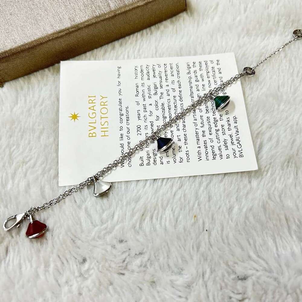 Brass High Version Baojia Four Skirt Mother-of-Pearl for Women Trendy Fashionable Elegant Bracelet