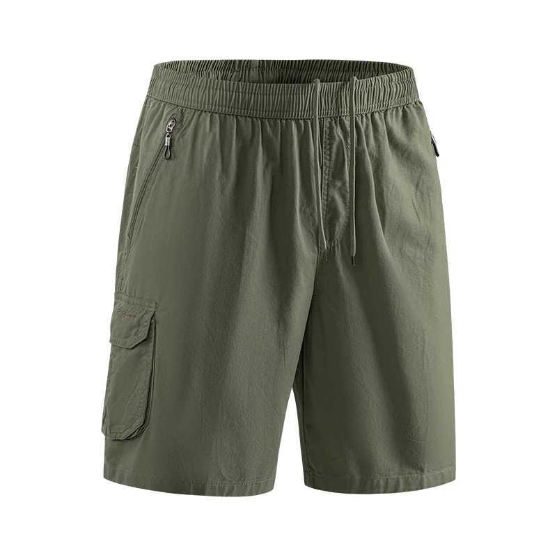 Summer Loose Fashion Men Sports Shorts New Solid Light Thin Breathable Casual Shorts Outdoor Multiple Pockets Cargo Shorts Men W250621