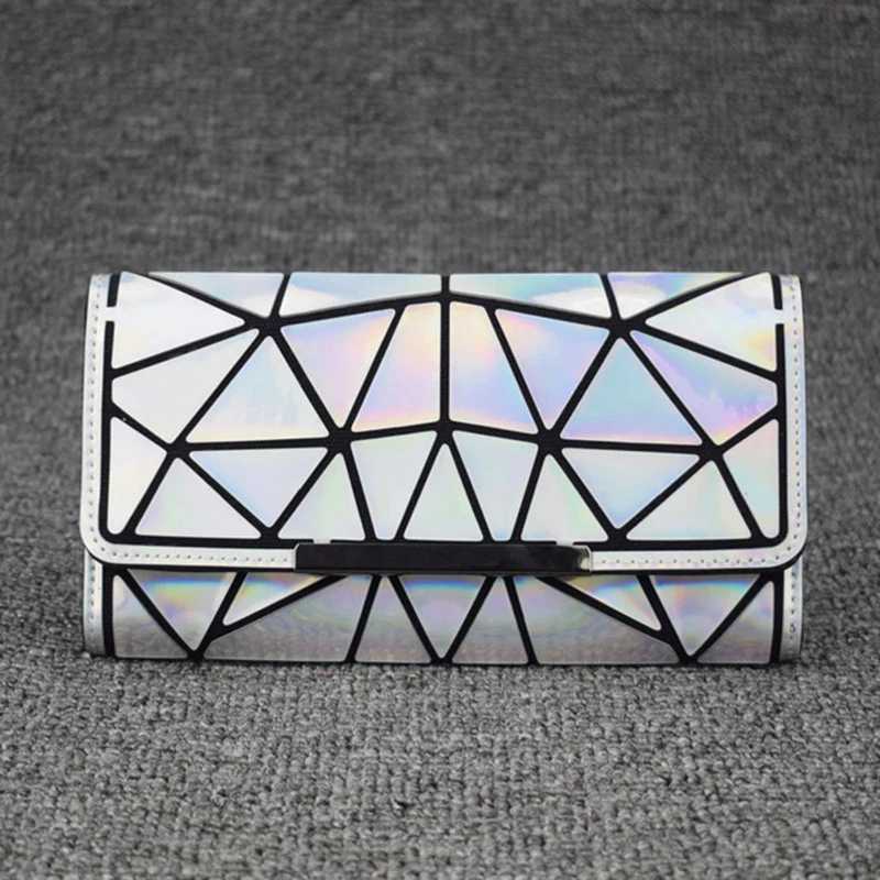 Purse bag Geometric Wallet womens Long Clutch Wallets Money Bag Three Folds Wallet Ladies Card Holder carteira portfel Z250621