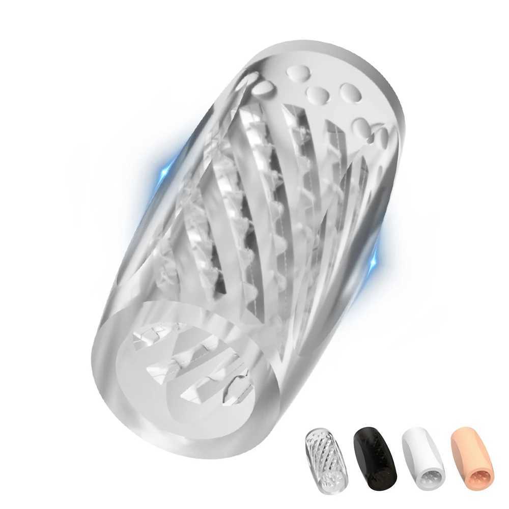 Portable Soft Male Masturbation Cup Vagina Masturbator Stimulating Penis Massager Men Glans Exercise Blowjob Toy Men Adult Goods W250621