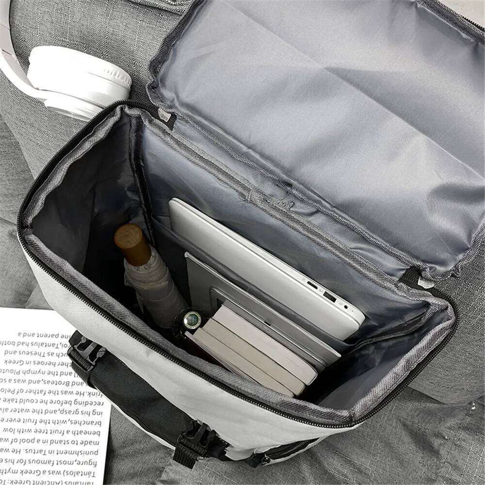 Large-Capacity Design Ladies Panelled Designer High-Quality Canvas Women School Backpack Youth Travel Bookbag