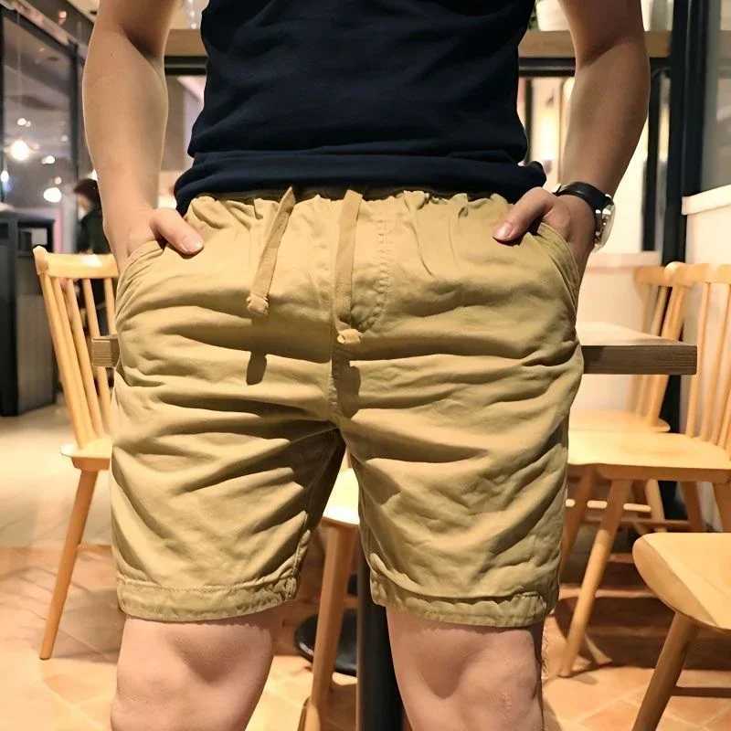 Bermuda Short Pants for Men Black Mens Cargo Shorts Camo with Draw String Camouflage Cotton Luxury Front Pocket Elastic Waist W250621