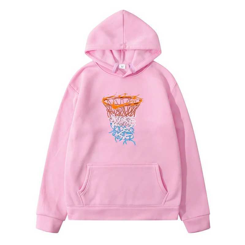 Street Style Basketball Hoop Pattern Fashion Male Clothes Y2k Man Hoodie Men Mens Clothing New in Hoodies Sweatshirts CasualXJ250621