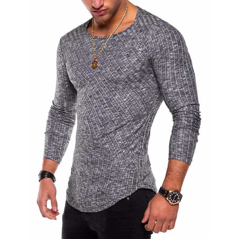Plus Size S-4XL Slim Fit Sweater Men 2021 Spring Autumn Thin O-Neck Knitted Pullover Men Casual Solid Mens Sweaters Pull Homme Z250621