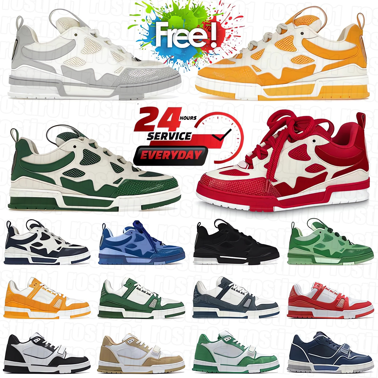 Designer Casual Shoes Women Men Sneakers Leather Scarpe Fashion Womens Mens Trainers Breathable Mesh Shoe Classic Trainer Sneaker Outdoor Sports