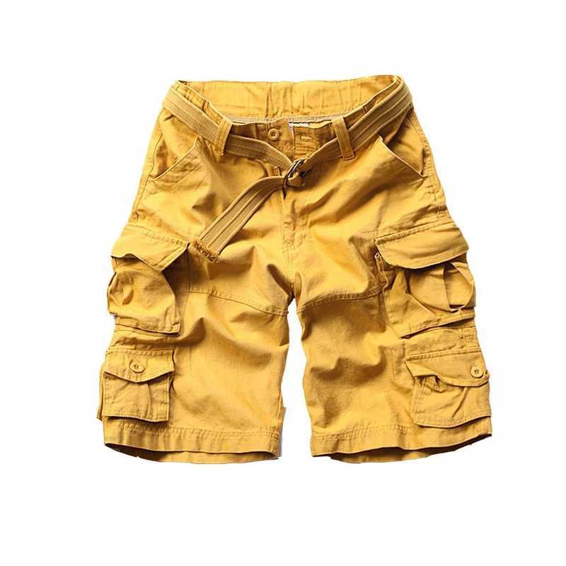 2025 New Fashion Vintage Men Shorts Style Army Camouflage Cargo Shorts with Belt W250621